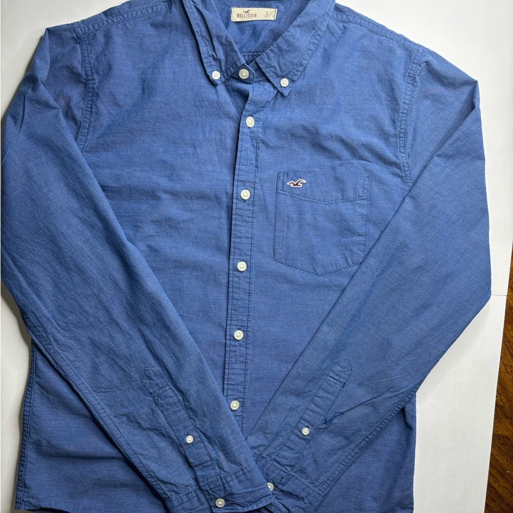 Hollister Casual Blue Button Down Shirt